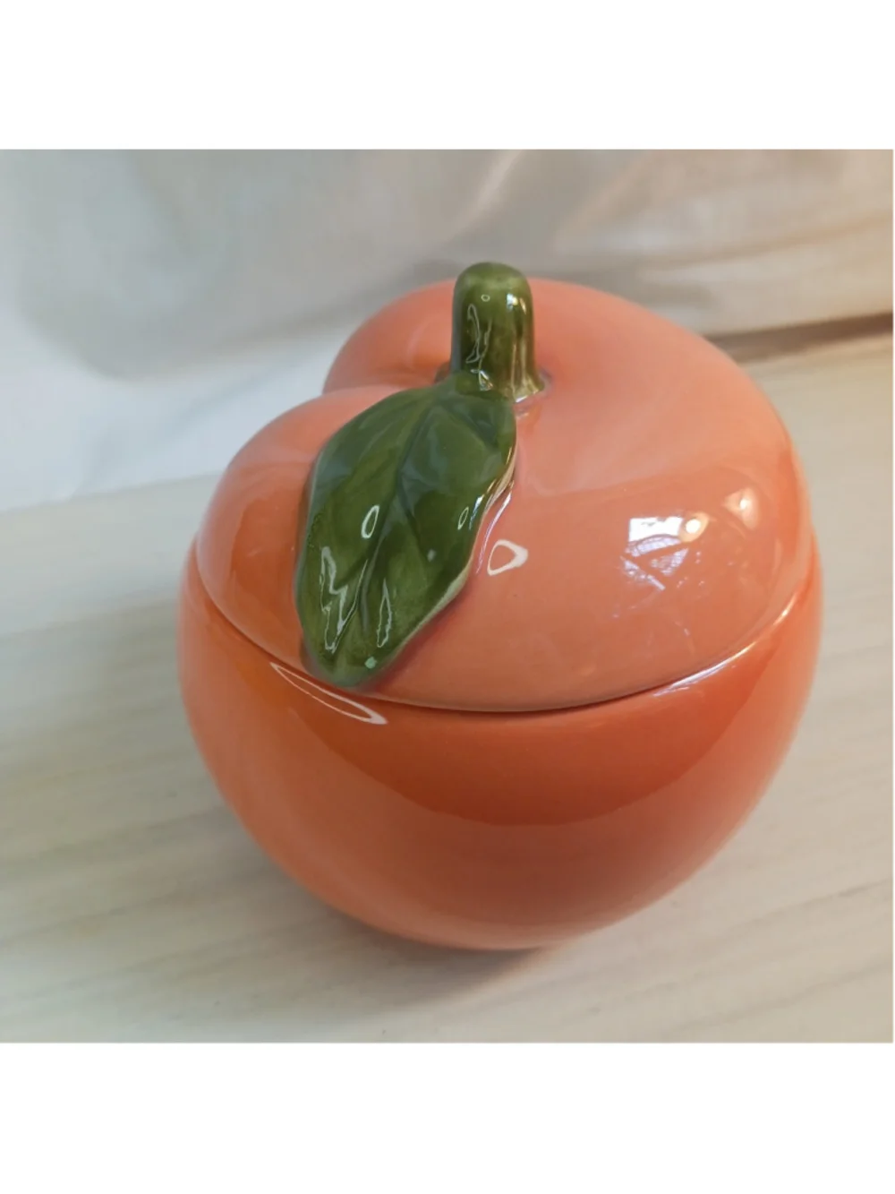 Ceramic Peach Jar Kitchen Orange With Lid Just Peachy By Ashland Spring juicy
